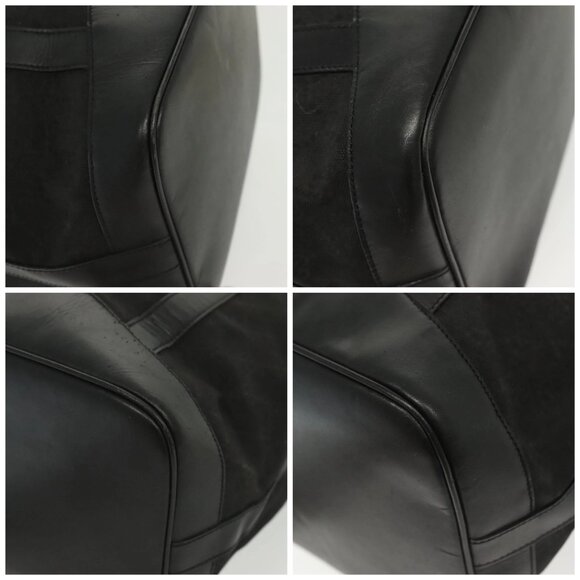 GUCCI GG Canvas Shoulder Bag Black Gold Auth 139771 - Picture 15 of 16